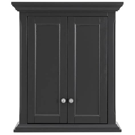 Scott Living Roveland 24-in W x 28-in H x 10-in D Dark Gray Bathroom Wall Cabinet in the ...