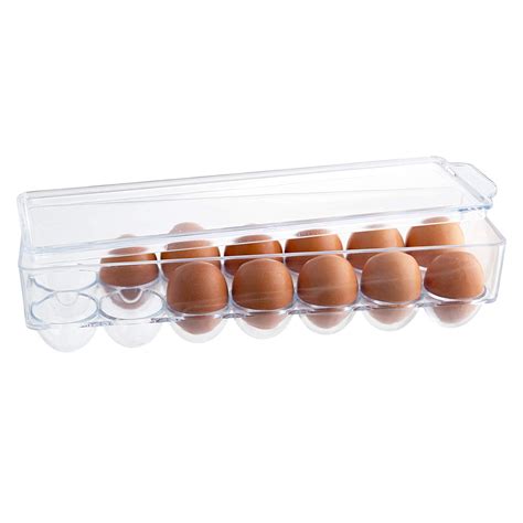 Homeries Stackable Egg Tray Holder (Holds 12 Eggs) for Refrigerator - Dozen Eggs Storage ...