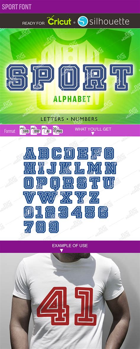 SVG SPORT FONT Svg Cricut Fonts Svg College Font Svg Sport Letter Svg ...