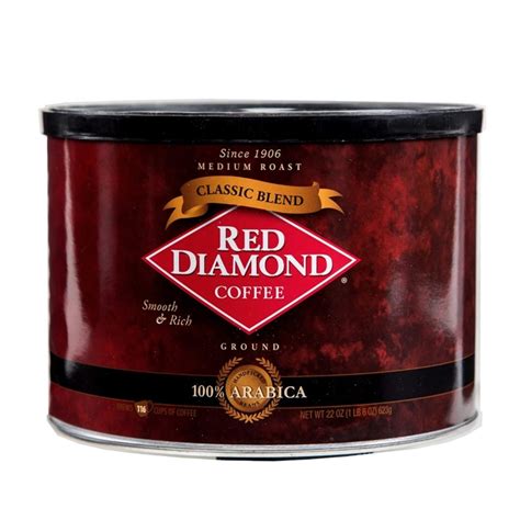 Red Diamond Coffee Classic Blend Ground Coffee, Medium Roast, Smooth ...