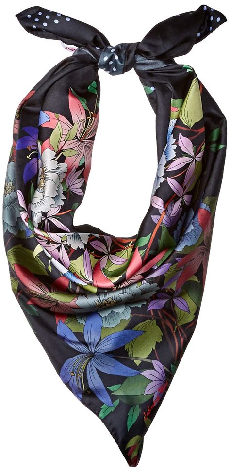 Johnny Was Women's Patterned Silk Square Scarf with Tassels | Buy Scarves and Wraps