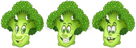 Broccoli. Healthy Food concept. Emoji ... | Stock vector | Colourbox