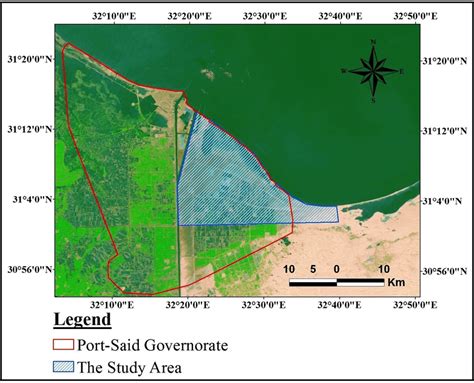 Location map of East Port-Said Area. III. Data and methodology 3.1 Data... | Download Scientific ...