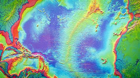 Map of mid Atlantic ridge and volcanoes, Casa de los Volcanes volcanic ...