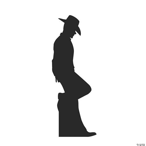 Leaning Cowboy Silhouette Cardboard Stand-Up | Oriental Trading