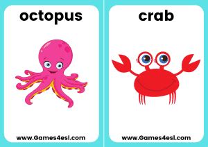 Sea Animals Flashcards | Games4esl