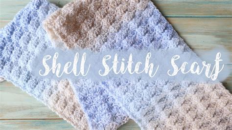 Easy Shell Stitch Scarf - How to Crochet - YouTube