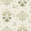 4080-83133 - Elda Olive Delicate Daisies Wallpaper - by A-Street Prints