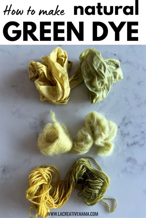 How to make natural green dye - La creative mama