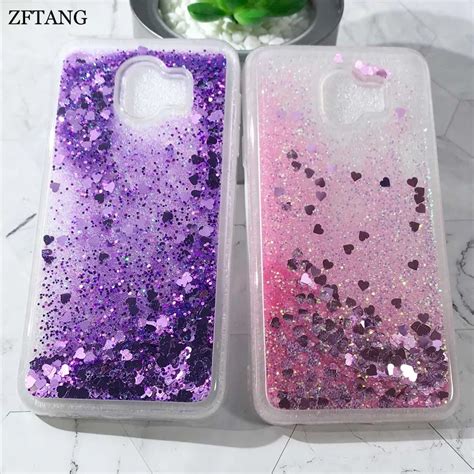 ZFTANG Glitter Liquid Case For Samsung Galaxy J4 2018 Case Silicone Cover Phone Cases For ...