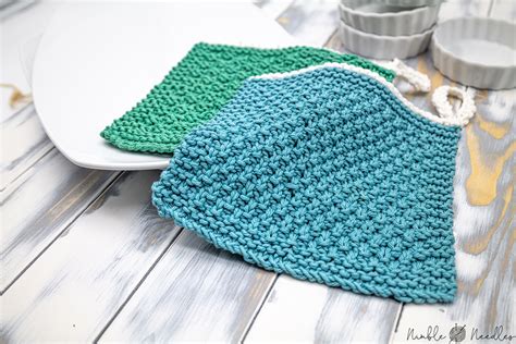 Free & Easy knitted dishcloth pattern for beginners [+video instruction]