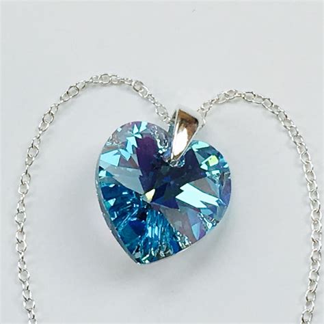 Aqua AB Crystal Heart | Crystal Elegance