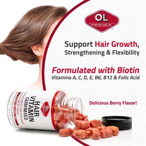 Hair Vitamin Gummies with Biotin | Olympian Labs