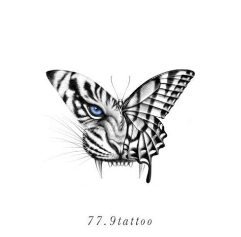 a drawing of a tiger's face with the words 7 9 tattoo on it