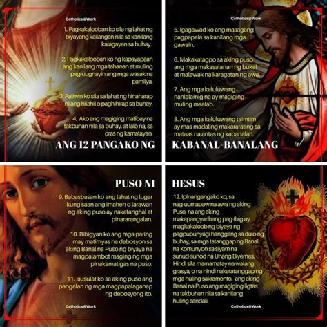 Ang 12 Pangako ng Kabanal-banalang Puso ni Hesus. The 12 Promises of ...