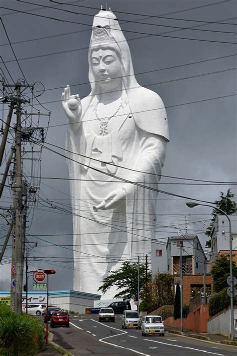 Awesome in Miyagi Prefecture, Japan: Sendai Daikannon. Sendai's huge statue of Kannon, the ...