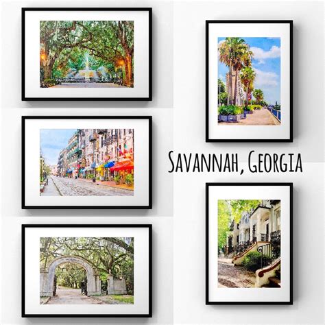 Savannah Gift, Savannah Georgia Wall Art Prints, Savannah Art Print, Savannah GA City Art ...