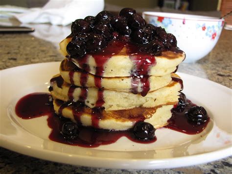 indigo street: Pancakes with Blueberry Sauce