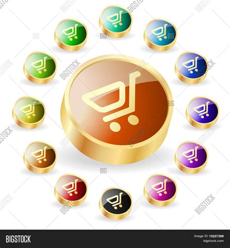 Shopping Button. Vector & Photo (Free Trial) | Bigstock