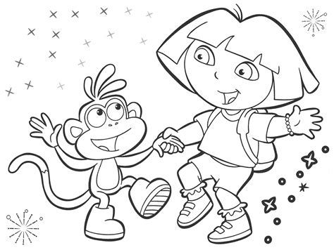 Coloring Pages | Dora The Explorer Coloring Pages Free Games