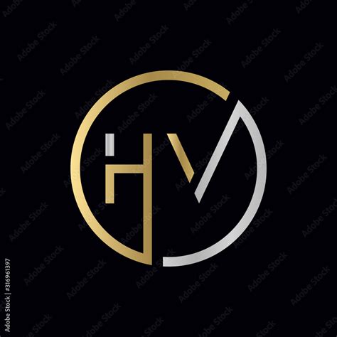 letter HV Logo Design Vector Template. Initial HV Letter Design Vector Illustration Stock Vector ...