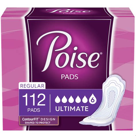 Poise Incontinence Pads, Ultimate Absorbency, Regular, 112 Count ...