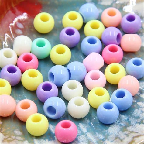 Free Shipping 10MM Mixed Color Acrylic Beads Assorted Bright Colors Round Plastic Beads for ...