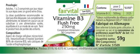 Vitamin B3 Flush Free 250mg | Vegan - Fairvital Shop