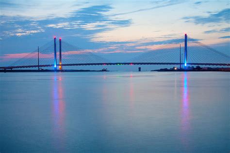 Indian River Inlet Bridge - Bethany Beach Delaware Photograph by Mike Keller