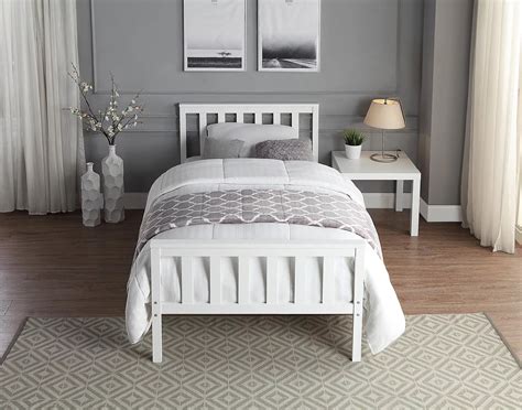 Single Bed Frame With Drawers White - Home Treats UK