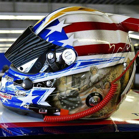 Custom Painted Helmet with American Flag Design