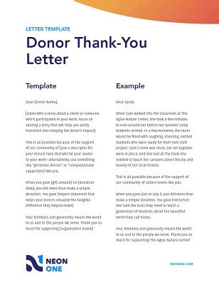 How to Write a Donation Thank-You Letter + Template - Neon One