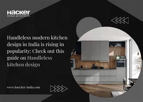 Handleless Modern Kitchen Design in India is Rising in Popularity