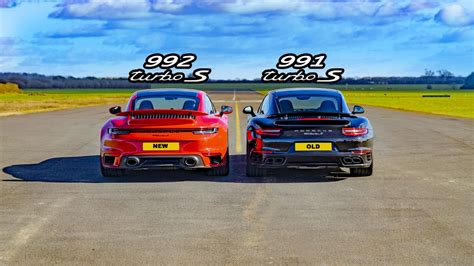 Drag race: 992 Porsche 911 Turbo S vs 991 Porsche 911 Turbo S | carwow