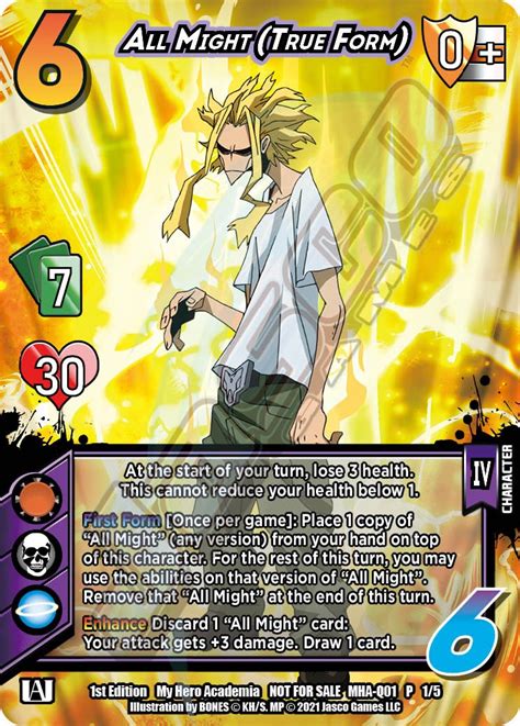 All Might (True Form) (Quirk Pack 1) - UniVersus: My Hero Academia Promo Cards - UniVersus