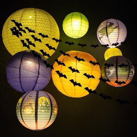 12" Ghosts and Bats Happy Halloween Paper Lantern on Sale Now! | Chinese Lanterns ...