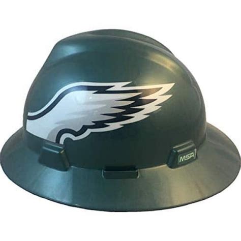 MSA 10194778 NFL V-Gard Full Brim Hard Hat, Philadelphia Eagles, Standard (61 ?2 8") | Sports ...