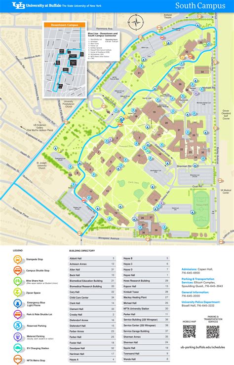 University at Buffalo South Campus map - Ontheworldmap.com