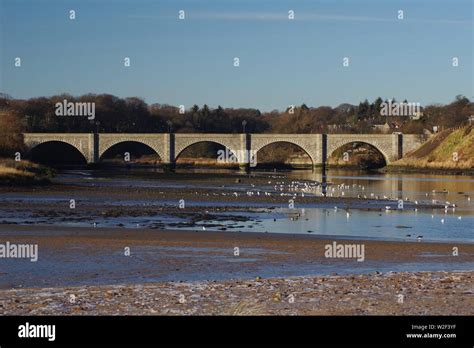 Bridge of Don. 5 Arch Granite Road Bridge 1830, Spanning thr River Don ...