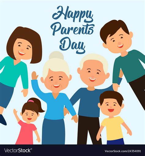 Happy parents day concept Royalty Free Vector Image