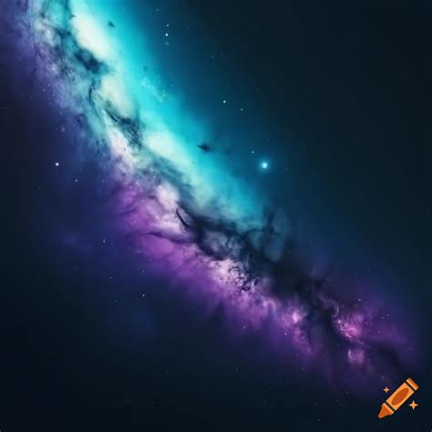 Futuristic deep space background with the milky way