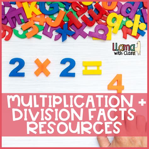 5 Amazing Resources For Multiplication And Division Fact Practice I Love - Llama with Class