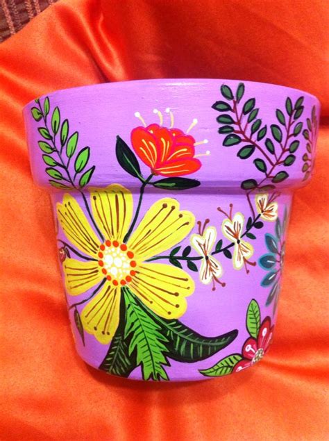 Painted Terra Cotta Flower Pots, Terra Cotta Pot Crafts Diy, Painted Plant Pots, Terracotta ...