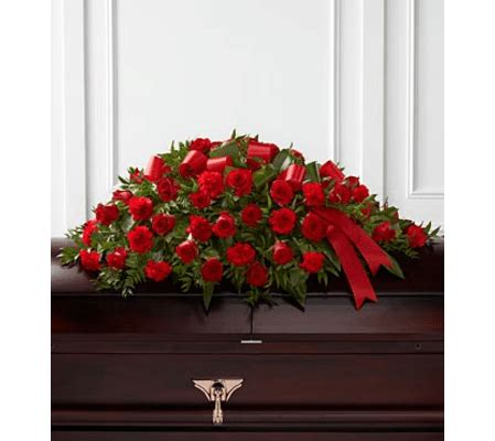 RED ROSE CASKET SPRAY - Send to Waltham, MA Today!