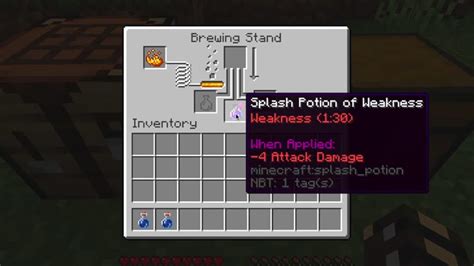How To Make Splash Potion of Weakness In Minecraft