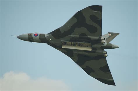 Vulcan XH558 displaying at the RAF Cosford 2013 Air Show with the bomb doors open. #XH558Cosford ...