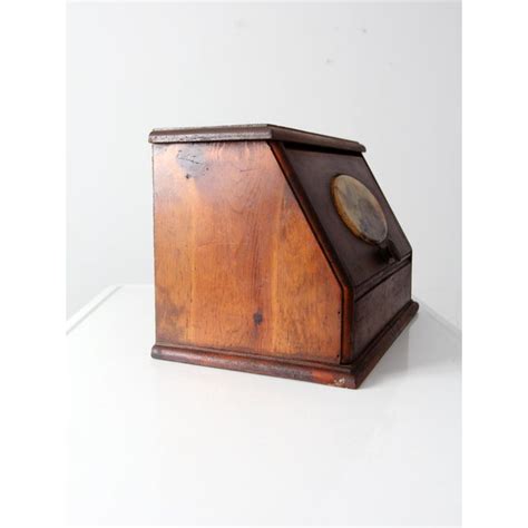 Vintage Wooden Bread Box | Chairish