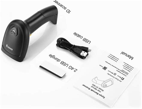 Eyoyo Wireless 1D Barcode Scanner, Handheld 2-in-1 2.4GHz Wireless & USB Wired Connection ...