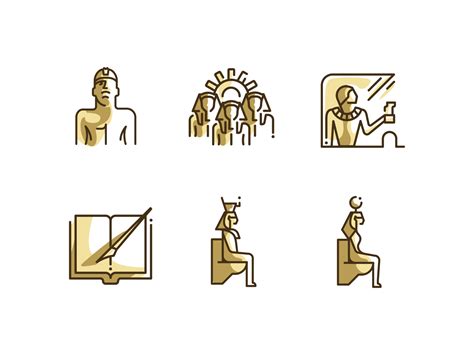 Icons set of pharaonic symbols by khaled ayman on Dribbble