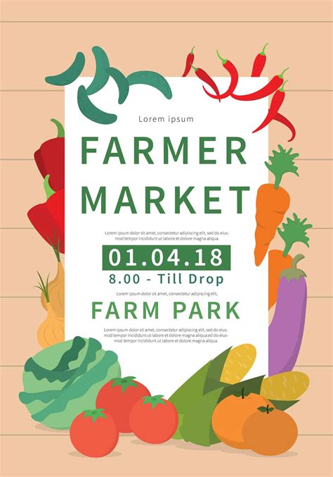 Farmers Market Flyer Illustration 193049 Vector Art at Vecteezy